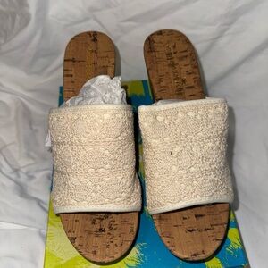 Montego Bay Club Cream Slide Sandals